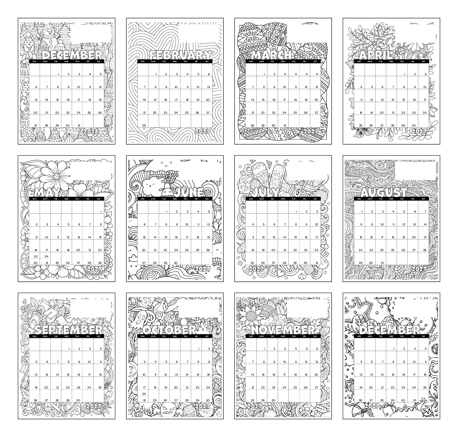 Triumph® Calendars Small Monthly Desk Pad Calendar - Coloring